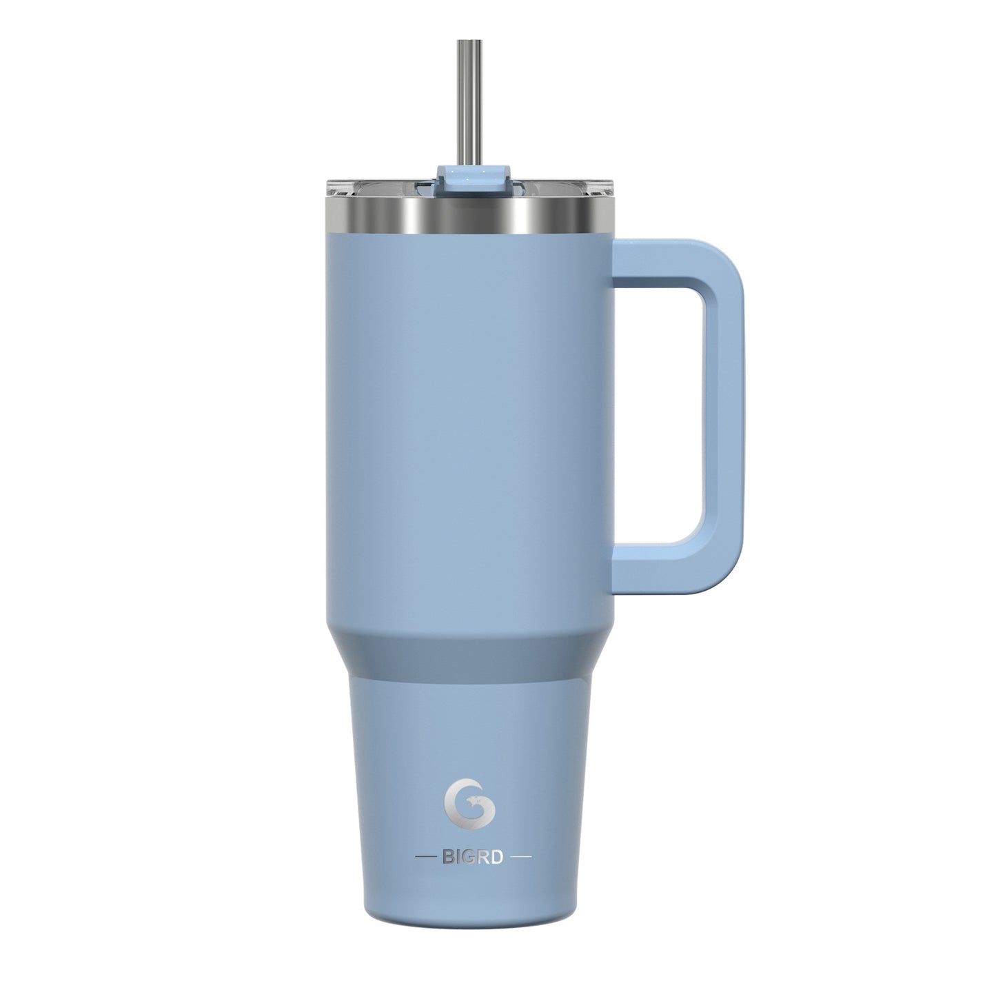40oz Coffee Mug to Go Thermal Mug Double-Walled Stainless Steel with Handle and Straw Thermal Tumbler-Hblue
